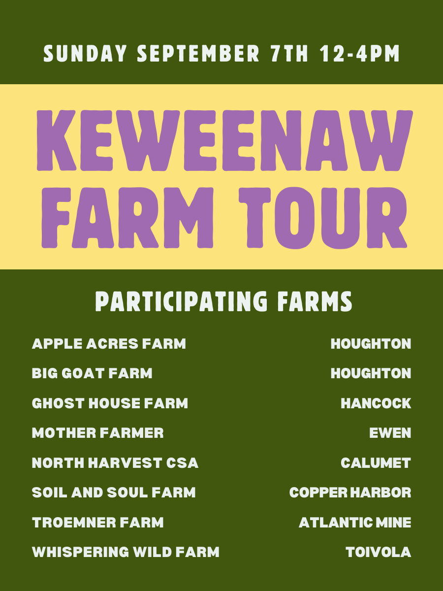 Keweenaw Farm Tour even notice